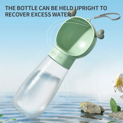 Portable Dog Water Bottle with Food Dispenser